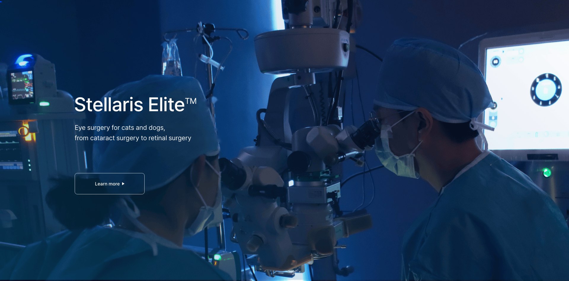 Stellaris Elite — eye surgery for cats and dogs, from cataract surgery to retinal surgery